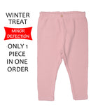 MINOR DEFECTION PINK WITH BACK POCKET RIBBED FABRIC PAJAMA TROUSER