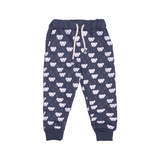 NAVY BLUE "KOALA" PRINT TERRY FABRIC SUIT FOR WINTERS