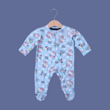 SKY BLUE HELLO KITTY PRINT FULL BODY FULL SLEEVES ROMPERS