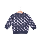 NAVY BLUE "KOALA" PRINT TERRY FABRIC SUIT FOR WINTERS