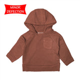 MAROON BROWN FRONT POCKET PLAIN HOODIE FOR BOYS & GIRLS