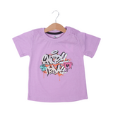 LIGHT PURPLE ENJOY TODAY PRINTED T-SHIRT TOP FOR GIRLS