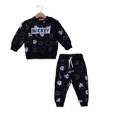 BLACK MICKEY MOUSE PRINT TERRY FABRIC WINTERS SUIT