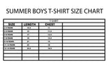 YELLOW "SUMMER VIBE" PRINT HALF SLEEVES T-SHIRT FOR BOYS