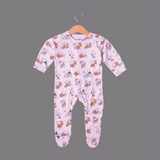 PURPLE "SNOOPY" PRINT FULL BODY FULL SLEEVES ROMPERS