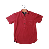 PURPLE HALF SLEEVES SINGLE POCKET SHIRT