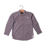 LIGHT GREY "ORIGINAL WORNE" FULL SLEEVES DOUBLE POCKET SHIRT