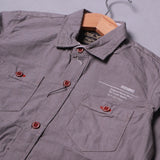 LIGHT GREY "ORIGINAL WORNE" FULL SLEEVES DOUBLE POCKET SHIRT