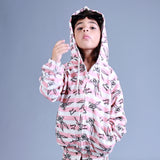 PINK HOODIE BUGS BUNNY PRINTED TERRY FABRIC SUIT FOR WINTERS