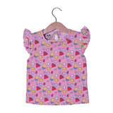 PINK FRUITS PRINTED T-SHIRT TOP FOR GIRLS