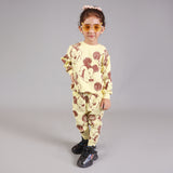 YELLOW MICKEY MOUSE PRINT TERRY FABRIC WINTERS SUIT