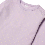 PURPLE POLKA DOT WITH RIB PAJAMA BABY SUIT