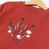 BROWN FLOWER THE MAGIC OF WINTER PRINTED SWEATSHIRT FOR GIRLS