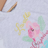 HAZEL GREY LOVABLE FALMINGO PRINTED T-SHIRT TOP FOR GIRLS