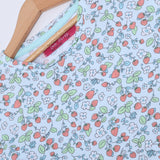 SKY BLUE STRAWBERRY PRINTED T-SHIRT TOP FOR GIRLS