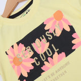 YELLOW SERIOUSLY COOL PRINTED T-SHIRT TOP FOR GIRLS