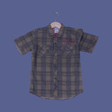 BROWN DOUBLE POCKET HALF SLEEVES SHIRT FOR BOYS