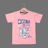 PEACH BUGS BUNNY PRINTED T-SHIRT TOP FOR GIRLS