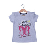 HAZEL GREY BEST GENERATION PRINTED T-SHIRT TOP FOR GIRLS