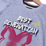 HAZEL GREY BEST GENERATION PRINTED T-SHIRT TOP FOR GIRLS