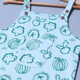 TOURQUISE VEGETABLES PRINTED COTTON TERRY FABRIC DUNAGREE