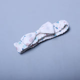 SKY BLUE WITH PINK DESIGN PRINTED GIRLS HAIR BAND