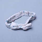 SKY BLUE WITH PINK DESIGN PRINTED GIRLS HAIR BAND