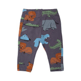 GREY TERRY FABRIC DINO LION PRINTED PAJAMA / TROUSER