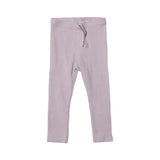 ASH GREY WITH KNOT RIBBED FABRIC PLAIN PAJAMA TROUSER