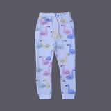 WHITE DUCKS PRINTED DOUBLE POCKET JOGGER PANTS TROUSER