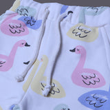 WHITE DUCKS PRINTED DOUBLE POCKET JOGGER PANTS TROUSER