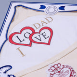 LIME & WHITE "I LOVE DAD" PRINTED HAT SWADDLE WRAP