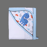 BLUE & WHITE "DINO" PRINTED HAT SWADDLE WRAP
