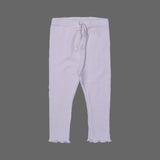 ASH GREY WITH KNOT THERMAL FABRIC BOTTOM FRIL PLAIN PAJAMA TROUSER