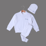 WHITE THERMAL FABRIC PANDA WITH CAP SUIT FOR WINTERS