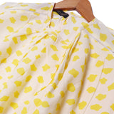 LIME WITH YELLOW SPOTS PRINTED TOP FROCK FOR GIRLS