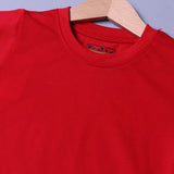 RED PLAIN HALF SLEEVES T-SHIRT FOR SUMMERS