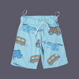 SEA GREEN T-SHIRT WITH SHORTS "VEHICLES & HELICOPTER" PRINTED BABA SUIT
