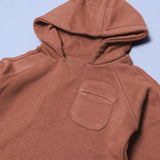 MAROON BROWN FRONT POCKET PLAIN HOODIE FOR BOYS & GIRLS