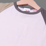 CREAM PLAIN WITH GREEN SLEEVES HALF SLEEVES T-SHIRT