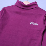 DARK PURPLE PANDA PRINT HIGH NECK FULL SLEEVES FOR WINTERS