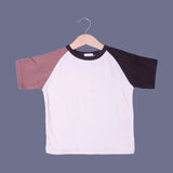 LIGHT BROWN & DARK BROWN SLEEVES HALF SLEEVES T-SHIRT