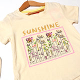 LIME SUNSHINE FLOWERS PRINTED T-SHIRT FOR GIRLS