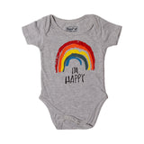 HAZEL GREY RAINBOW PRINTED ROMPER