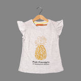 OFF WHITE PINEAPPLE PRINTED T-SHIRT FOR GIRLS