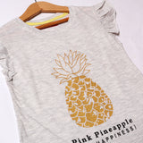 OFF WHITE PINEAPPLE PRINTED T-SHIRT FOR GIRLS