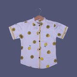 WHITE LEMON PRINT SHIRT FOR BOYS