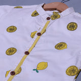 WHITE LEMON PRINT SHIRT FOR BOYS