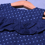 DENIM BLUE POLKA DOT FROCK FOR GIRLS