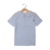 SKY BLUE BUTTONS WITH POCKET HALF SLEEVES T-SHIRT FOR BOYS